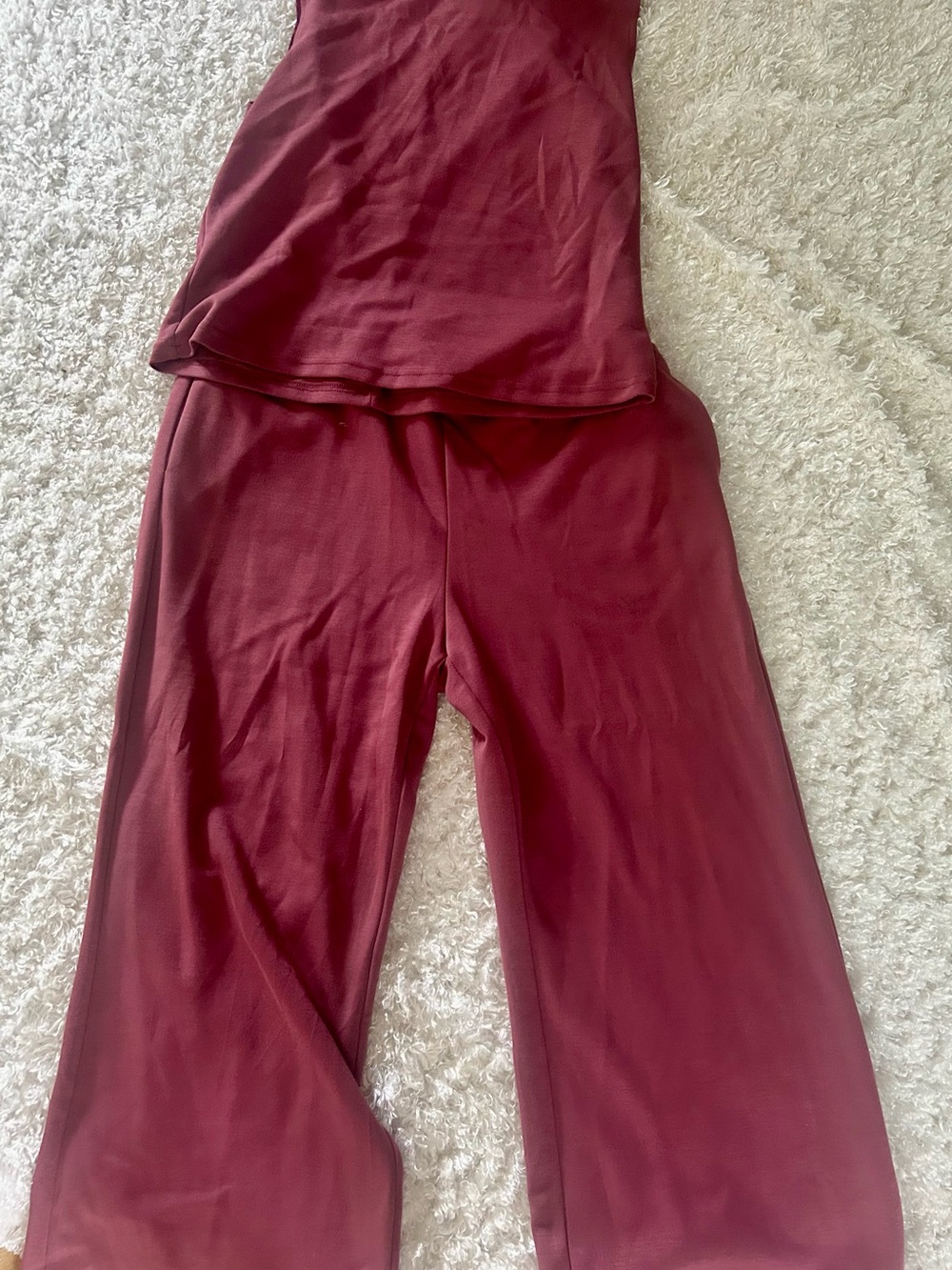Maroon Two-Piece Lounge Set